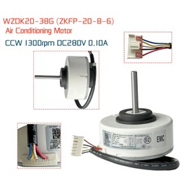 Air Conditioning Motor WZDK20-38G (ZKFP-20-8-6) OEM DC Brushless Fan Motor, 20W Inverter Air Conditioner Brushless DC Motor for Central air Conditioner, CCW 1300rpm DC280V 0.10A