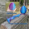 3D Printed Dragon in Egg – Flexible Articulated Crystal Dragon