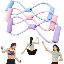 Resistance Bands with Handles, Arm Figure 8 Resistance Band, Chest Expander, Stretch Fitness Strap, Yoga Gym Fitness Pulling Rope for Full-Body