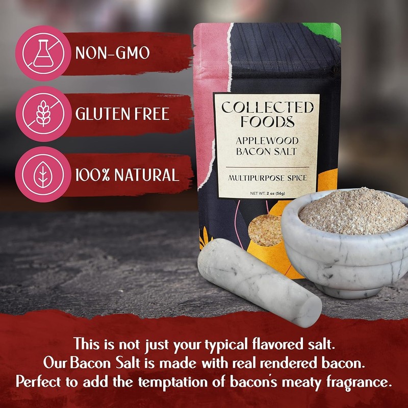 Premium Applewood Smoked Bacon Salt Seasoning - Real Bacon Seasoning