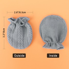 8 Pairs Newborn Mittens No Scratch Wheat Ears Cotton Baby Mittens Newborn Infant Mittens for Newborn Baby Boy Girl 0-6 Months