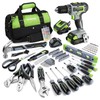 WORKPRO Home Tool Set with 20V Cordless Lithium-Ion Drill Driver,
