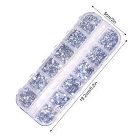 6400 Piezas Piedras para Uñas Diamantes de Imitación para Uñas Piedras de Cristal para Uñas oro y Plata Lentejuelas Coloridas Kit de Uñas con Pinzas Lápiz de Cera para Decoración de Uñas Accesorio