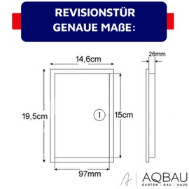 Aqbau® Inspection Flap Drywall 10 x 15 cm Inspection Door with Lock, Inspection Maintenance Door, Maintenance Door, Service Flap, Maintenance Hatch Drywall Made of Metal, White