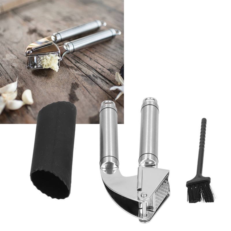 Garlic Press 304 Stainless Steel Mincer Crusher Fine Polished Mirror