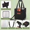Foyego Drink Carrier Bag with Handle and Strap, 4 Compartment,