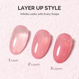 MelodySusie Jeweliver Gel Nail Polish, 0.5Fl.oz Rose Pink Milky Gel Polish Nude Pastel Color Soak Off UV LED Light Cure Gift for Women Manicure Nail Art DIY at Home JM18