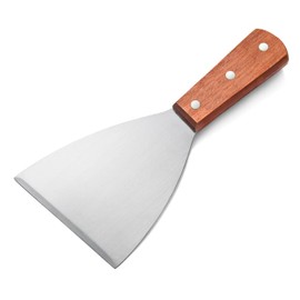 New Star Foodservice 38309 Wood Handle Slant Edge Grill Scrapers, 4 by 8.5-Inch