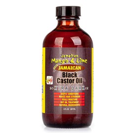 [JAMAICAN MANGO&LIME] PURE ORGANIC BLACK CASTOR OIL TREATMENT XTRA DARK 8OZ
