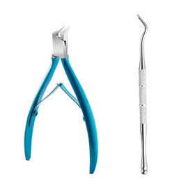 Ingrown Toenail Clippers Set – Straight Edge Thick Nail Clipper with Sharp Pointed Tip + Ingrown Nail File Remover Tool – Wide Jaw Stainless Steel Toe Nail Cutter Kit for Thick Nails – Podiatry Tools