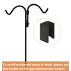 60 Inch Double Shepherds Hook for Outdoor with 5 Prong