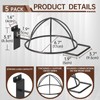 SINCHEEWAY Slatwall Hat Holder, Metal Wire Hat Display Rack for