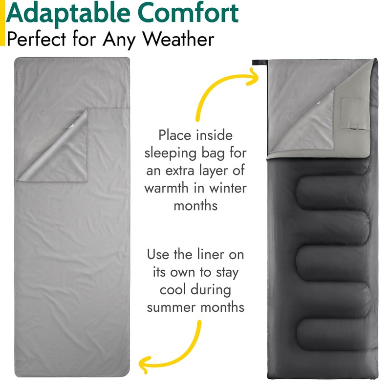 Trail Sleeping Bag Liner Camping Travel Sheet Single Envelope Shape
