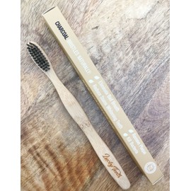 Lucky Teeth Bamboo Charcoal Toothbrush - Soft Bristles, BPA & Phthalates Free