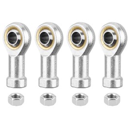 HiPicco SI8T/K Rod End Bearing, 4pcs 8mm Bore Self Lubricating M8x1.25mm Metric Female Thread Right Hand Heim Joint with Jam Nuts