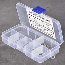 Pack of 140 Hex Nuts, Stainless Steel Nuts Assortment Screw Nuts M1 Screws and Nuts SE M1 M 1.2 M 1.4 M 1.6 M2 M 2.5 M3 Thread Hexagonal Nuts