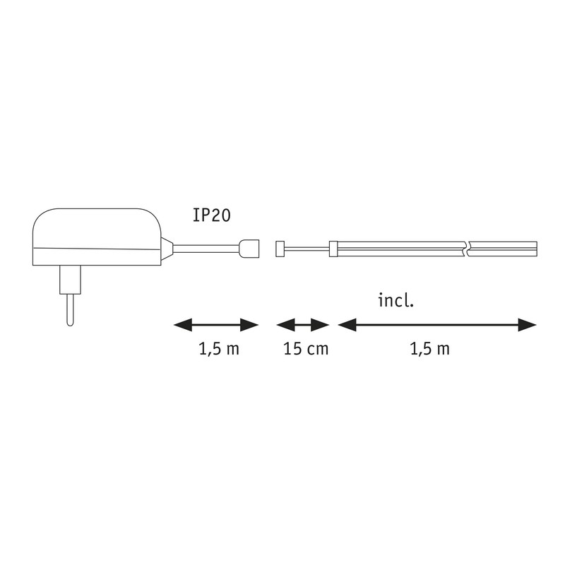 Paulmann 78861 SimpLED LED Strip Full-Line COB Complete Set 1.5
