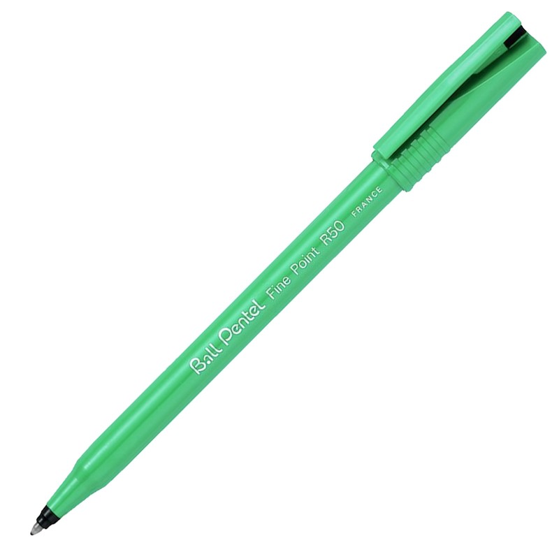 Pentel R50 Fine Point Liquid Ink Rollerball Pens - 0.8mm