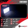 2 Faros Rectangulares con 8 Leds 32 Watts Luz Blanca