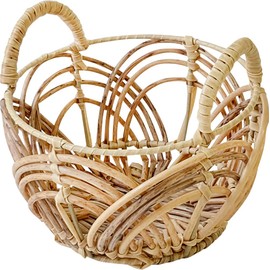 Daikai Talk Towc Petal Storage Basket Basket Washable Round S Natural