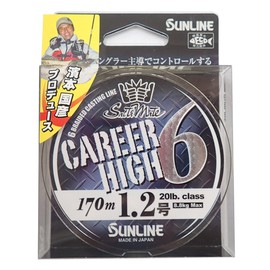 SUNLINE PE Line Saltimate Carrier High 6, 59.9 ft (170 m), No. 1.2, 20 lb (8.8 kg), 6 Pieces, Champagne Gold