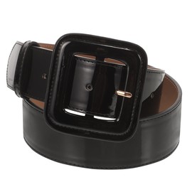 NOLITOY Women Wide Patent Leather Belt, Vintage PU Stylish Buckle Waist Cincher for Jeans Dress Pants Coat