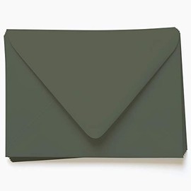 Seedling Green Envelopes - A7 Gmund Colors Matt 5 1/4 x 7 1/4 Euro Flap 68T, 25 Pack