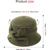 Women Felt Bucket Hat Vintage Floral Wool Dress Winter Hats