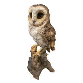 G&H Statue Decor – 24cm Barn Hoot Owl - British Birds Resin Figure - Hand Painted owl Ornament - Intricate Detail Suitable for Indoor or Outdoor Use - Weather Resistant Garden Birds - Bird Gifts