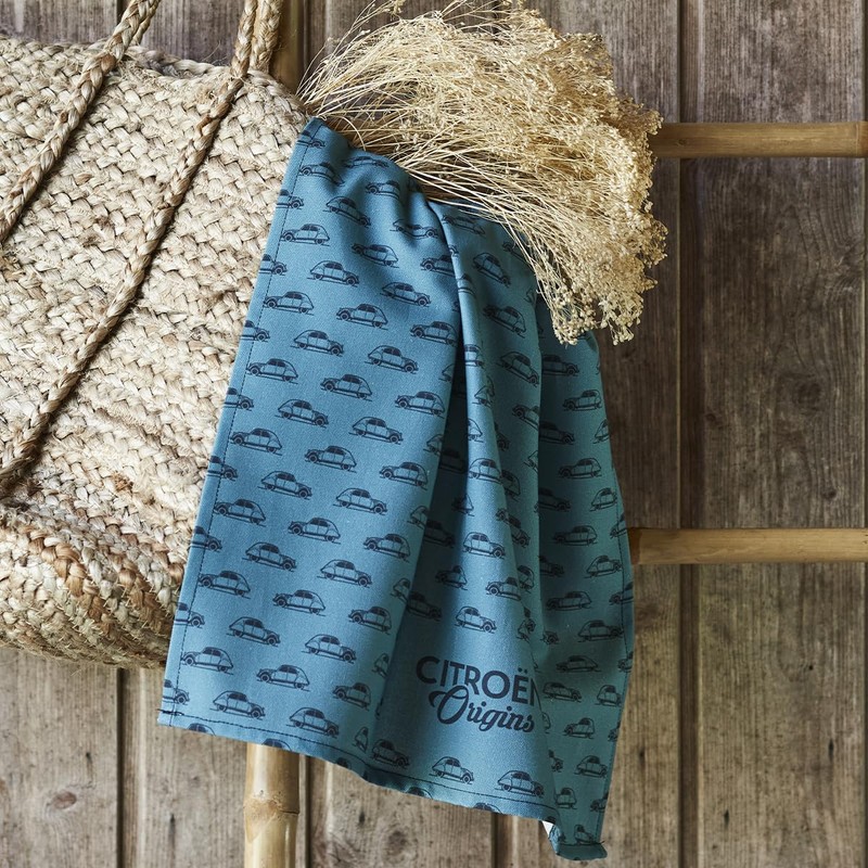 Coucke Citroën Origins Printed Cotton Tea Towel 50 x 75