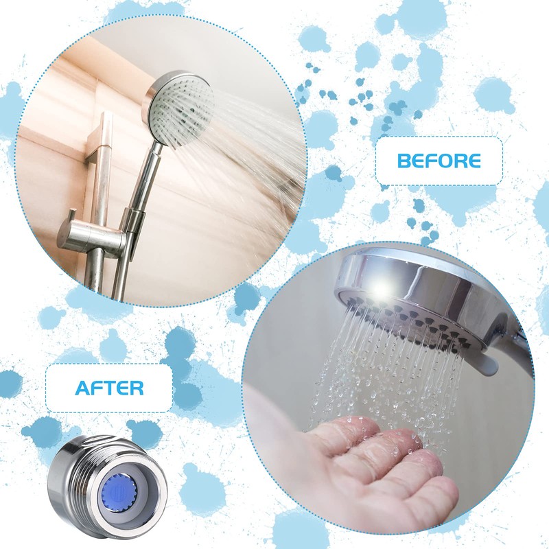 Honoson 1 Set Shower Flow Reducer Limiter Set 1/2 Inch