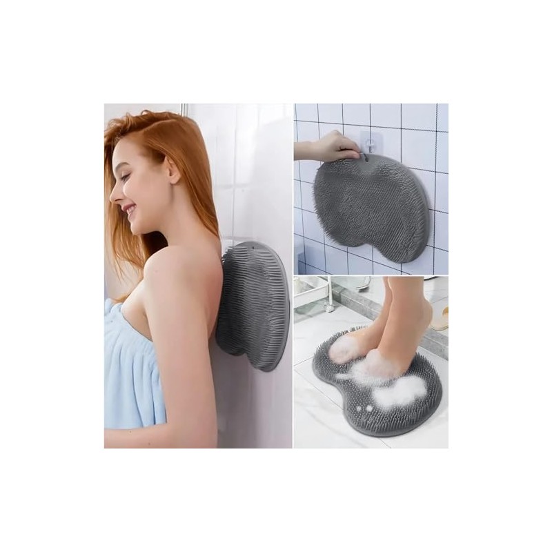 Shower Foot Scrubber Mat, Compact Lightweight Accessory for Travel and