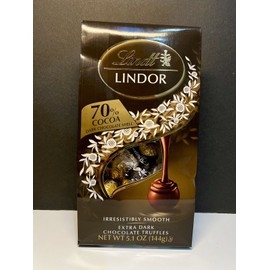 Lindt ⚫️ Brand New Lindt Lindor 70% Cocoa Dark Chocolate Shell Extra Truffle Bag 5.1oz