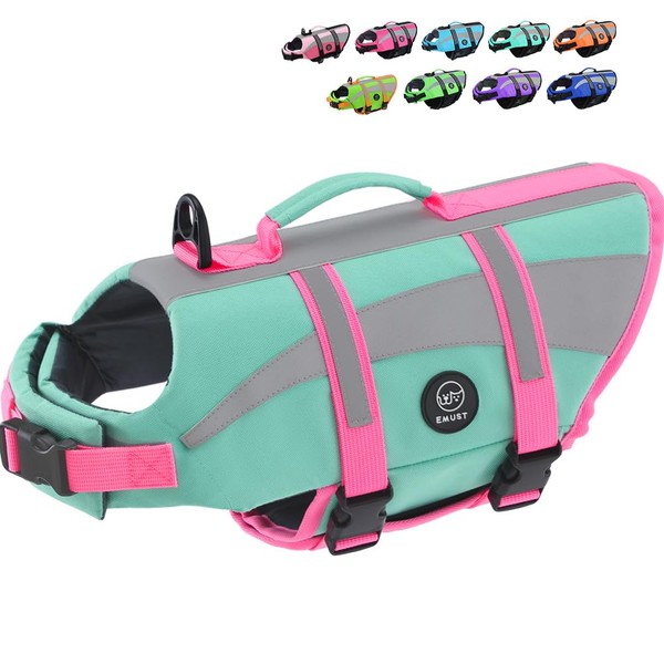 EMUST Dog Flotation Vest, Reflective Life Jacket for Small Dogs