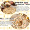 AceList Reversible Wood Charcuterie Board with Lid - Deviled Egg