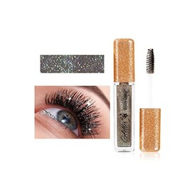 Black Mascara for Eyelashes,Colorful Mascara Waterproof Long Lasting Eye Lash Mascara Shiny Sparkle Diamond Mascara Smudgeproof Lengthening,Curling,Volume Color Glitter Mascara Makeup Party Stage Use
