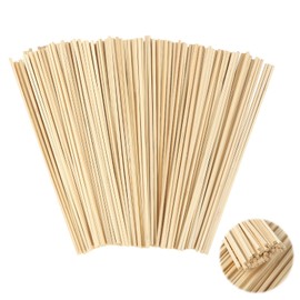 Pack of 200 Cotton Candy Sticks, 300 mm x 4 mm Cotton Candy Sticks, Wooden Sticks for Crafts, Bamboo Sticks for Crafts, Model Making, DIY Crafts, Woodwork