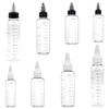 KVBUCC 8-pack 30/60/100/120ml Graduated Bottles With Pointed Mouth, Squeeze Bottle