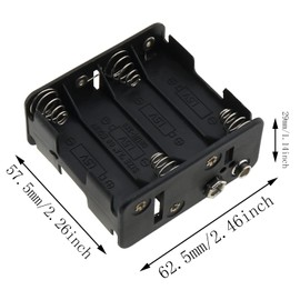 ZZHXSM Battery Holder 2Set 8x1.5V AA Thicken Battery Box with T Type Wired Battery Clip Standard Snap Connector, Battery Case