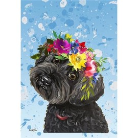 Yorkiepoo - Best of Breed HHS Summer Crown Garden Flag