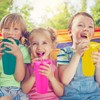 xocome 5 PCS Plastic Cups with Lids & Straws, 24OZ