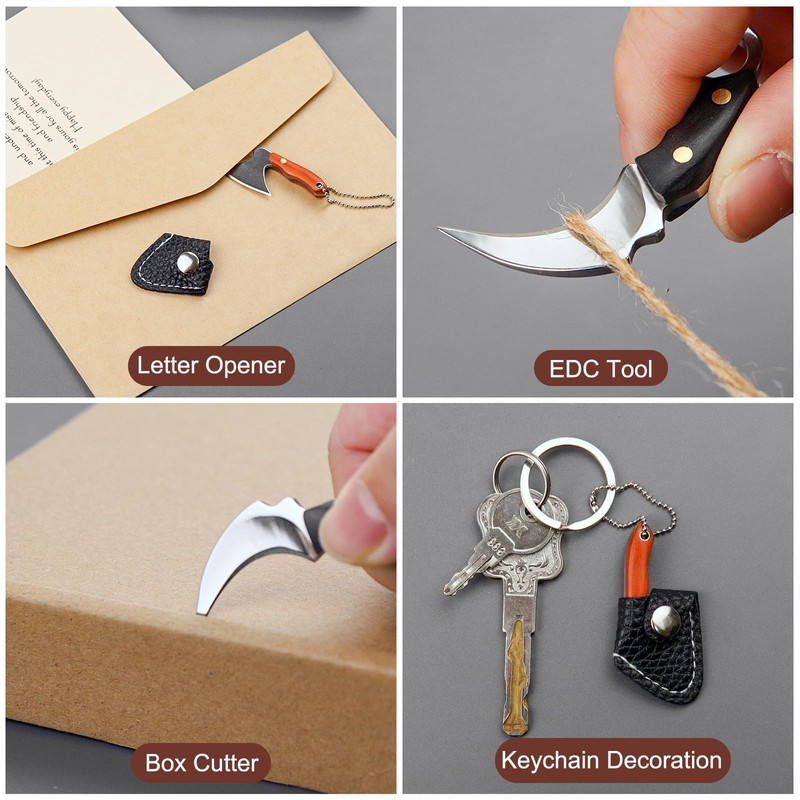 Ruksifg Mini Knife Set Tiny Knife EDC Knife for Package