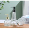 300ml 10oz Simple Retro Clear Soap Dispenser with Gold Pump