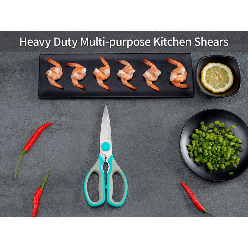 Kitchen Scissors, Stainless Steel Multi-Purpose Cooking Shears Heavy Duty for