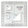 Lifefficient Products Military Protractor - Perfectly cut for Land Nav