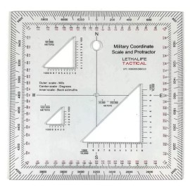 Lifefficient Products Military Protractor - Perfectly cut for Land Nav Lethalife Tactical