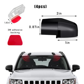 Gasedin 4 PCS Deer Whistles, Auto Save Deer Whistles Avoids Collisions, Deer Whistle for Vehicles with Rubber Pads Suitable for Cars, Trucks, Motorcycles, Universal Car Accessories