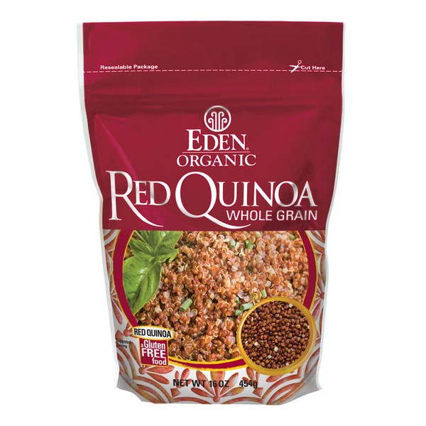 Eden Organic Red Quinoa, Whole Grain, 16-Ounce Pouches (Pack of 4)