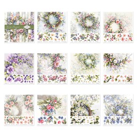 ITD Collection - Scrapbooking package 12 x 12 inches, scrapbooking paper, decorative paper, decoupage, card making, paper size 310 x 320 mm (SLS-075 Spring Bouquet)