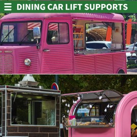 Motoforti Universal Lift Supports Struts Gas Spring 12inch/305mm 90Ib/400N/40kg Metal Black 2Pcs